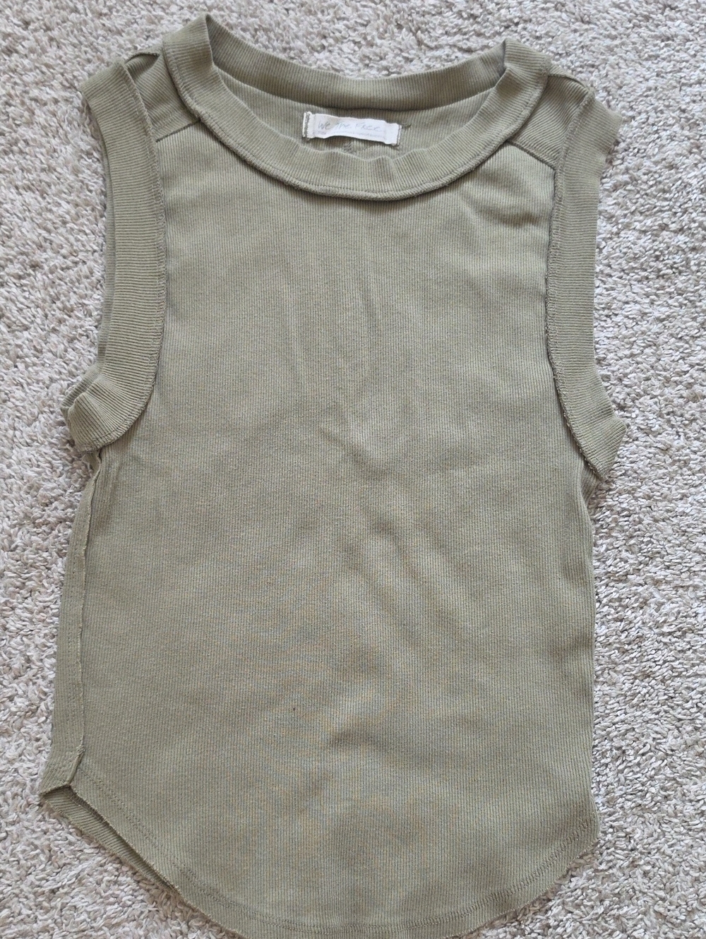 We The Free Ribbed Crew Tank - Olive